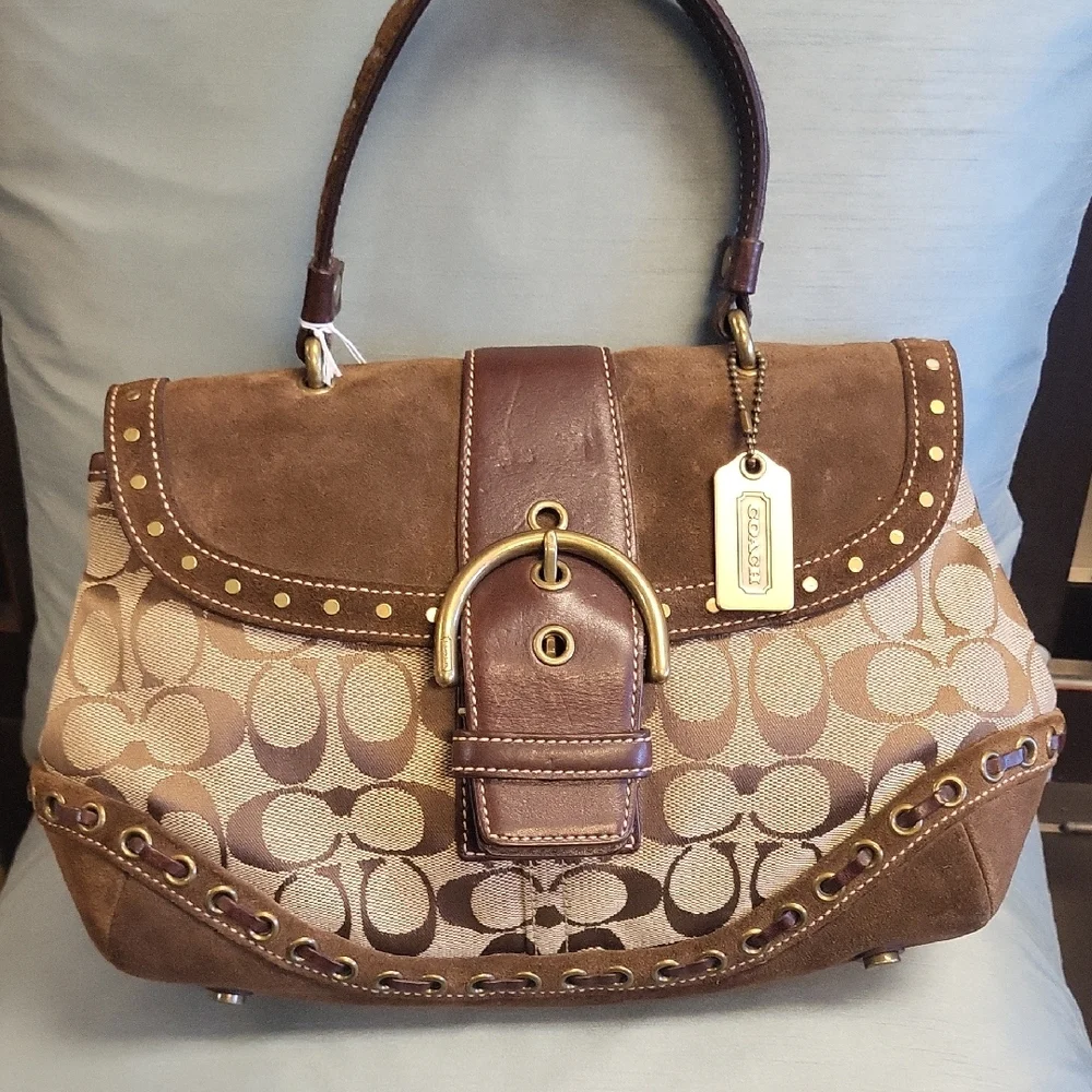 Coach Brown and Tan Women's Bag - Picture 1 of 13